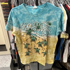 Vintage AOP Turtles Beach Nature Tee Size Medium 90s