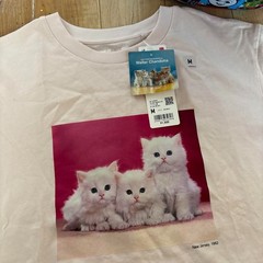 Uniqlo Cat Photography T-Shirt Pink Relaxed Fit Waterproof Condition Size M New
