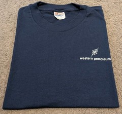Vintage Hanes Heavyweight 50/50 Western Petroleum Blue T-Shirt Men’s L