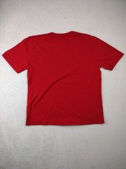 Jerzees Mens Large Red Short Sleeve Crewneck 100% Cotton Solid T-Shirt Basic