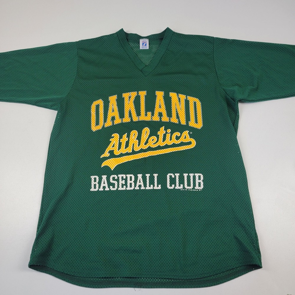 Vintage 90s Oakland A’s Shirt Mens Jersey Green Logo 7 Baseball MLB Adult Sz Xl