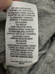 French Connection Embroidered Peace Graphic Tee Grey Size S C49