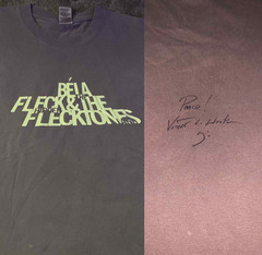 Vintage SIGNED Shirt Size L Victor Wooten Bela Fleck the Flecktones Hidden Land