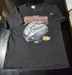 Vintage 2000 Los Angeles Lakers Championship Rings Tee Size LG VTG NBA Y2K Rare