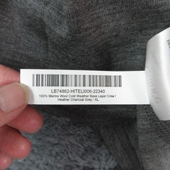 Quince Shirt Mens XL Gray 100% Merino Wool Cold Weather Base Layer Crew NWT
