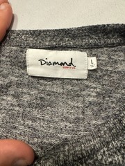 Diamond Supply Co. Gray Heather Speckled Graphic Logo Crewneck