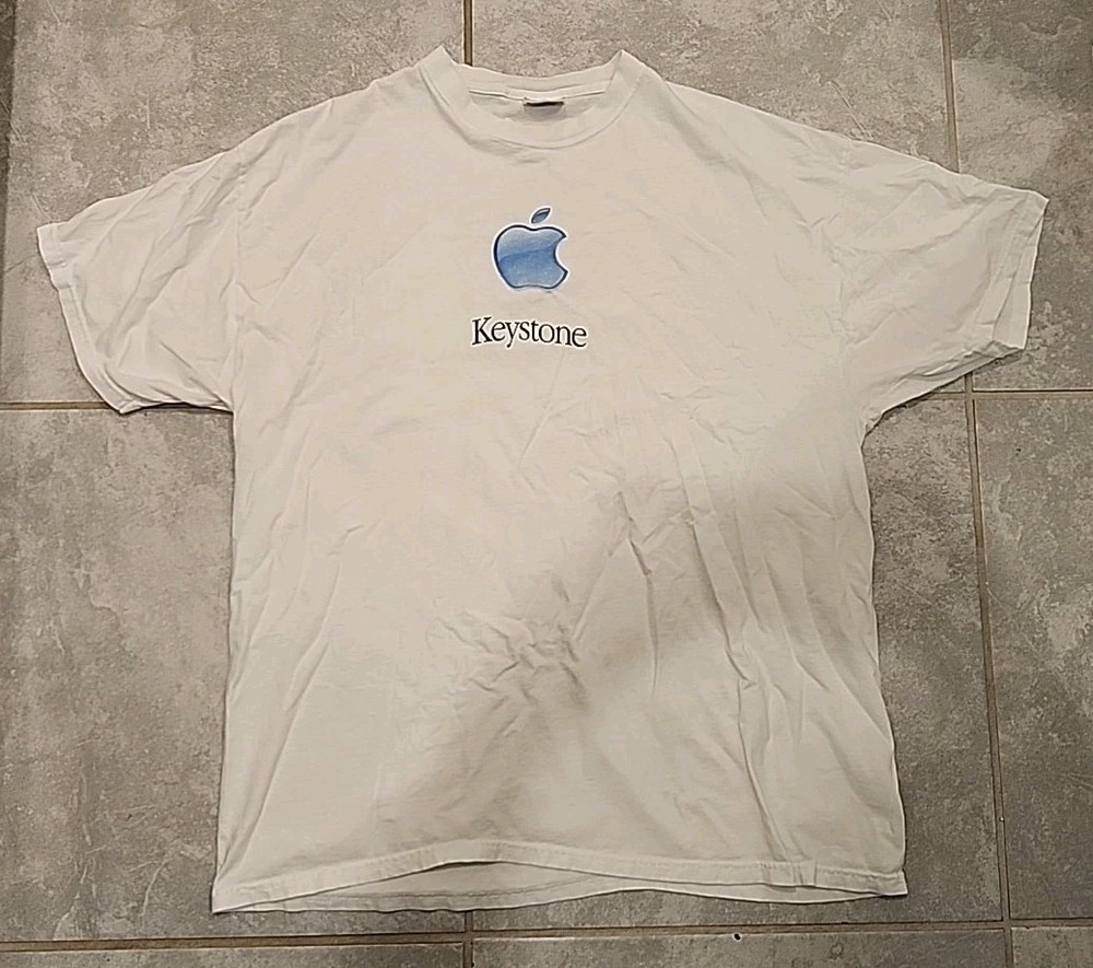 Vintage Apple Store Promo Shirt XL Keystone Y2K Mac Computers