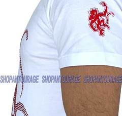 Red Monkey Crystal Monkey White RMT-04 New S/S Graphic Fashion T-shirt For Men