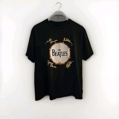 Rare, The Beatles T Shirt, Black, Drum, Band, Size L, John Paul George Ringo