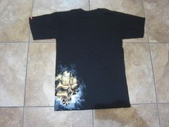 JNCO Jeans Black T-Shirt Size Large Skull Double Sided Graphic USA Made