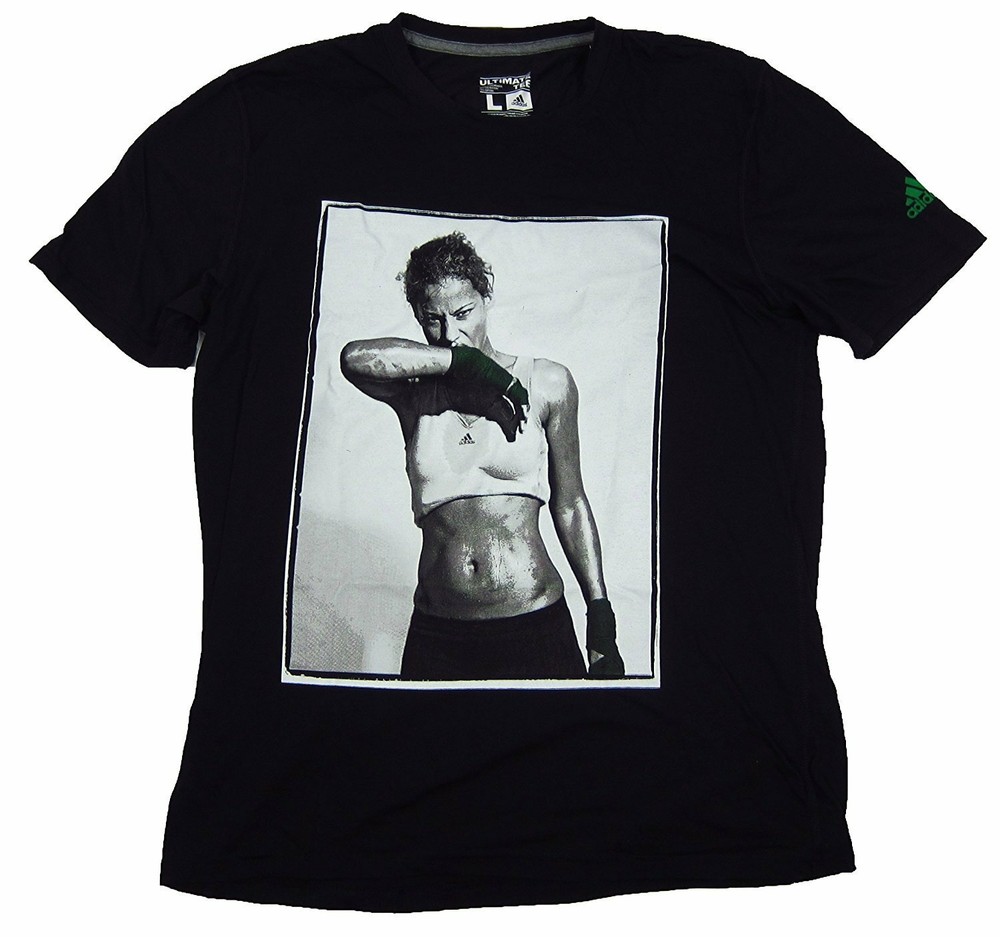 adidas Men’s Ultimate Tee Black Fighter Girl T-Shirt 2X