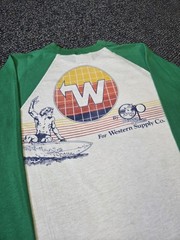Vintage Ocean Pacific Shirt Raglan 80’s Size Medium Western Supply Co