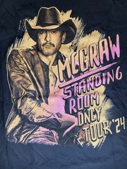 Tim McGraw Tour 2024 T Shirt Mens Medium Standing Room Only Country Concert Tee