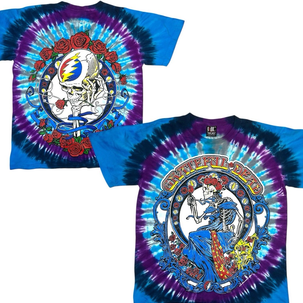 Grateful Dead Modern AOP Single Stitch Double Sided Tie Dye Mens shirt XL