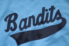 Vintage 70s 80s Bandits Baseball Softball Jersey Rawlings L Number 42 Blue