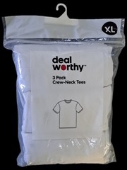 Men’s Crewneck T-Shirt 3pk – Dealworthy™ White – XL (46-48 Chest)