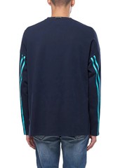 Konus Men’s Asymmetrical Hem Long Sleeve Tee in Navy