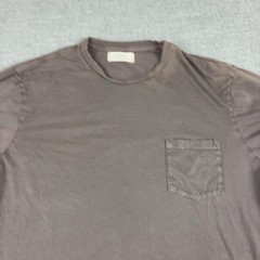 M. SINGER Shirt Mens Medium Brown Pocket Crewneck Cotton Tee Made In USA