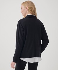 Pact Women’s Airplane Relaxed Blazer Black X-Large Top Outerwear