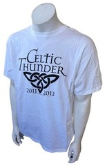 Anvil Men’s Celtic Thunder Local Crew 2011-2012 Tour White Shirt Size Large