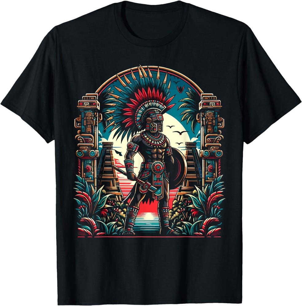 Aztec Warrior Mexico Native Mexican Aztec Civilization T-Shirt