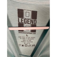 Legend Comic Bear Graphic Long Sleeve T Shirt Mens Size L, Blue Novelty