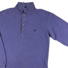 Vintage Dockers Long Sleeve Polo Shirt Large Purple Grunge Skate Distressed