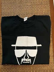 Men’s Breaking Bad Heisenberg T-Shirt Black With White Silhouette Design NWOT XL