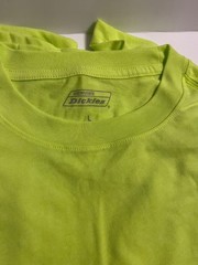 2 Brand New w/ Tags Dickies Fluorescent Yellow XL & L Pocket T-Shirt (1 of each)