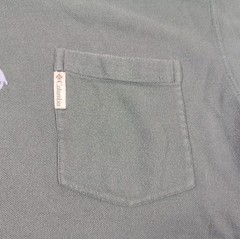 Saosin T-Shirt Screen Printed Vintage Columbia Gray Pocket Tee Size Large Cotton
