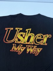Vintage 90s Usher My Way Music Promo Rap Tour T-Shirt Size XL DRY ROT