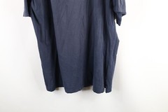 Vintage 90s Streetwear Mens Large Tall Thrashed Blank Pocket T-Shirt Navy Blue