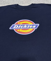 DICKIES Work Wear Logo Baggy Large Blue Shirt