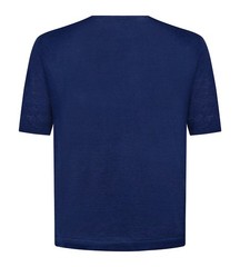 STILE LATINO t-shirt linen cotton EU 50 US 40 dark blue normal fit