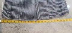 Seven Souls Striped White & Black Button Up Shirt Size Large With Patches