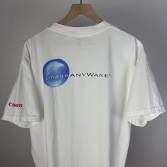 Vintage Canon Camera Image Anyware Anywhere Japan Promo 90’s Y2K T Shirt Size XL