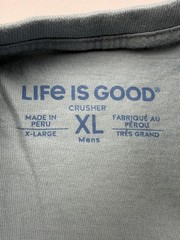 Life Is Good Shirt Mens XL Blue Papa Bear Graphic Tee Tagless Fathers Day