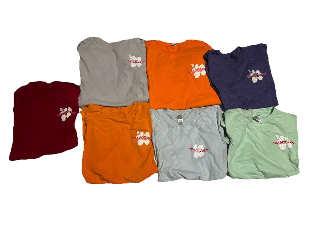 Lot Of 6 Trader Joe’s Employee T Shirts Size Medium