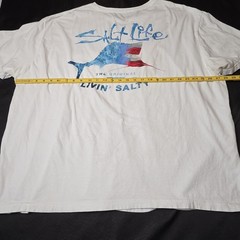 Original Livin’ Salty Salt Life Men’s White T Shirt Size 3XLT