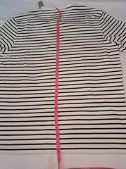 NWT J.Crew Size L Relaxed Vintage Wash T-Shirt Stripe Ivory Navy Lancet BZ100