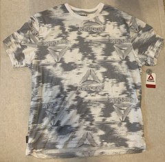 Reebok Men’s Gray & White Short Sleeve Camouflage T-Shirt Size XL NEW