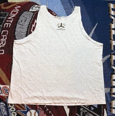 Vintage Firehouse Gym Shirt Tank Top Gray Distress Mens XL 90s Powerhouse Parody