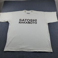 Satoshi Nakamoto STUDDED LOGO Jewels Distressed Oversized T-Shirt Men’s XL Beige