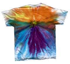 Vintage Tie Dye Mens T Shirt Large Rainbow Burst Peace Hippie Y2K
