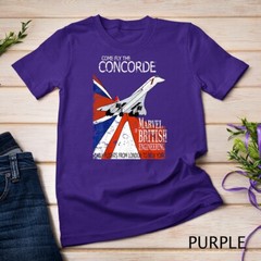 Concorde Retro Vintage British aircraft travel pilot t-shirt Unisex T-shirt