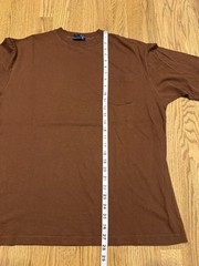 Vintage Jockey Pocket T Shirt Size XL Chocolate Brown Single Stitch USA Vtg