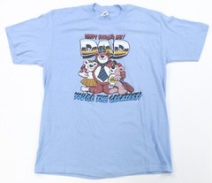 Rare VTG TNT Happy Father’s Day You’re The Greatest Dad Bear T Shirt 90s Blue XL