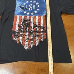 Vintage Bayside USA T Shirt Men’s Size XL Black Y2K America