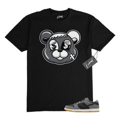 SB Dunk Dark Smoke Grey Black Low White T Shirt to Match STITCH
