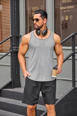 Men’s 3 Pack Quick Dry Workout Tank Top Gym Muscle Tee Fitness Bodybuilding S…